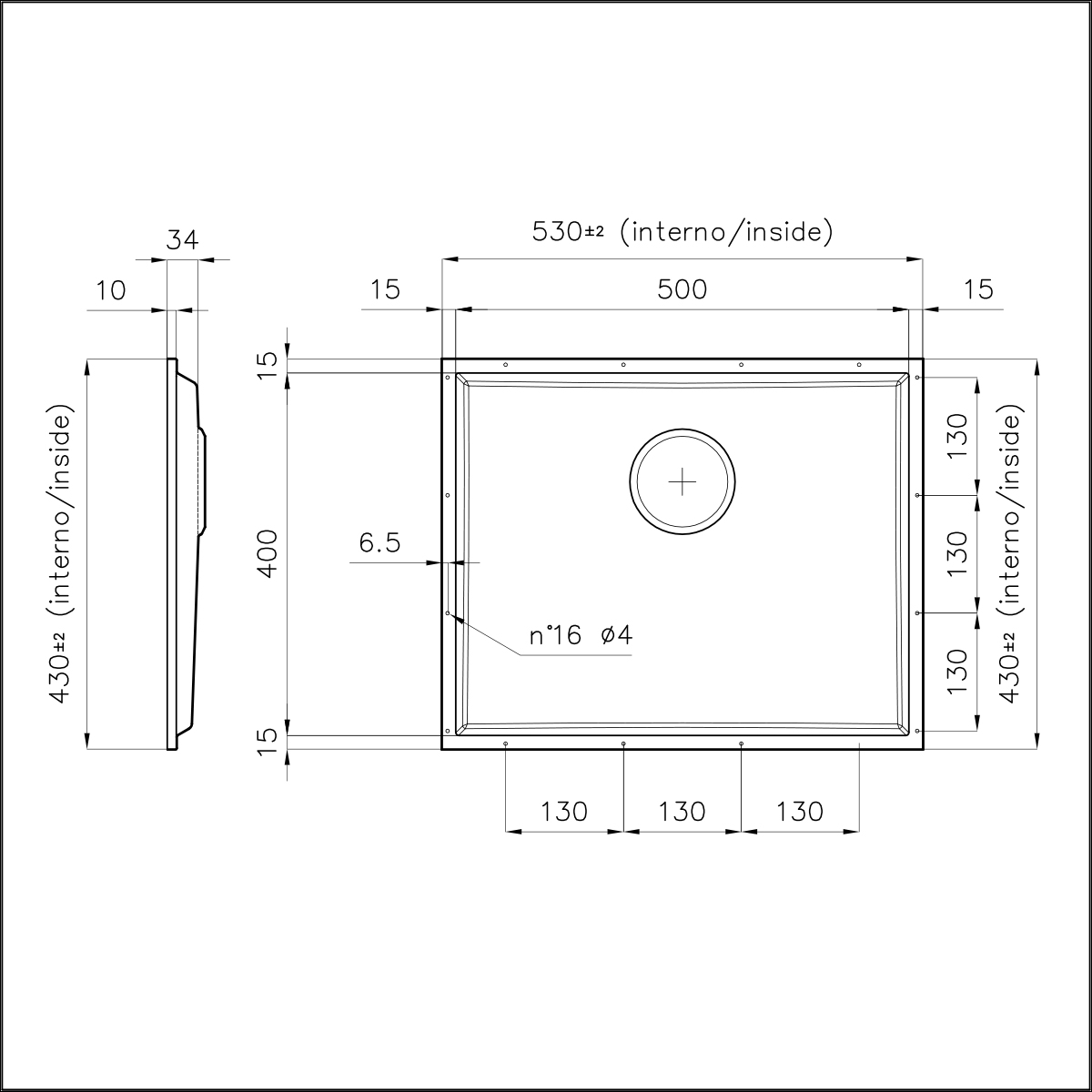 5555049 Раковина Phantom Base Gold - 5555049 Fosterspa  - Вид №1