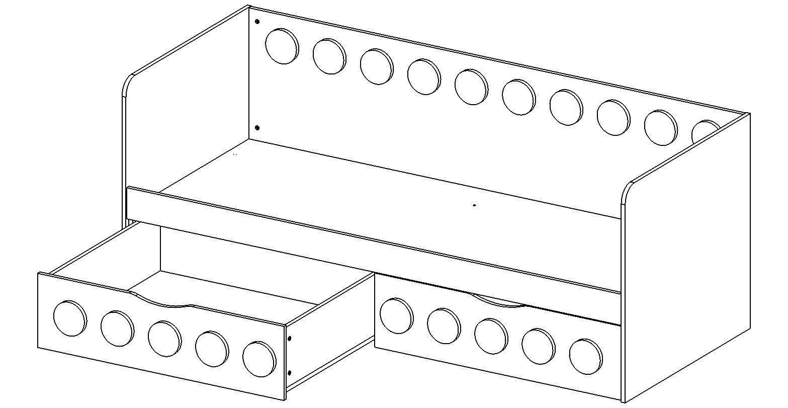 Подростковый диван-кровать с 2 ящиками "Леголенд" МАНДАРИН ЛЕГОЛЕНД 178711 Красный Santreyd  - Вид №5