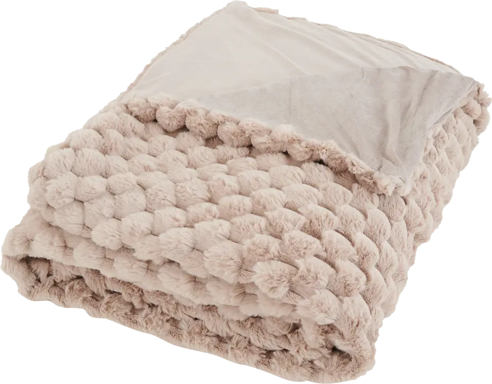 Santreyd Honeycomb — меховой плед бежевый 200x220 см 84720861