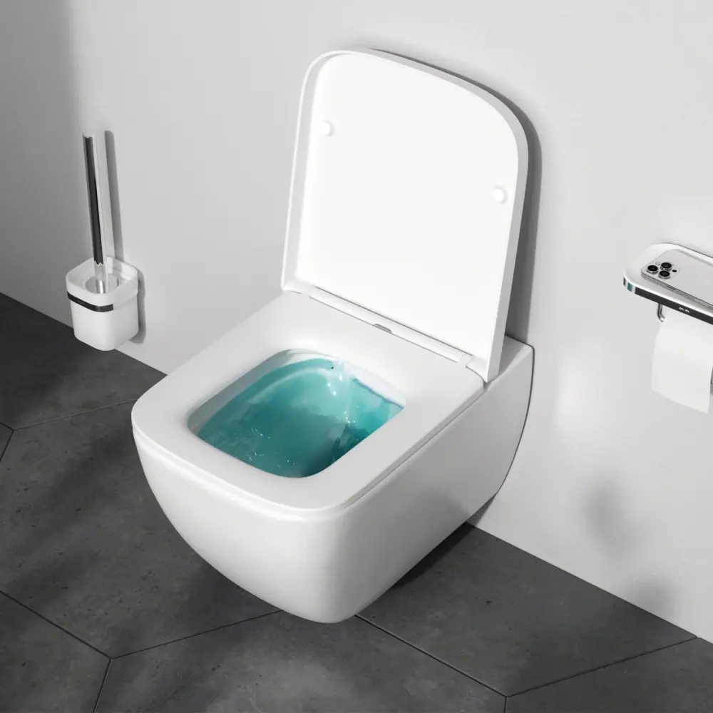 Подвесной унитаз AM.PM Gem с технологией FlashClean и микролифтом 89413039 STLM-1565087 - Вид №2