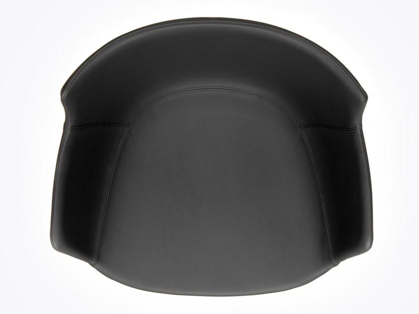 MDF Italia Кожаное вращающееся кресло на эстакаде с подлокотниками Flow sun-id-1465014 - Вид №2