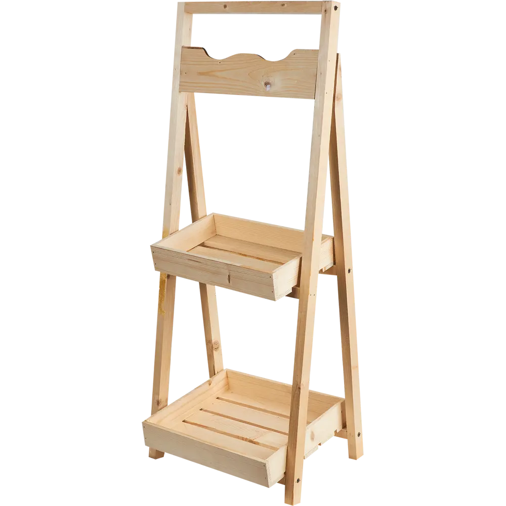 Стойка Ивента 2 полки 35x26x90 см, дерево Santreyd STLM-2076745