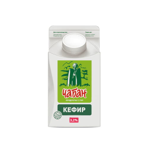 Кефир 3,2% Чабан 450 г БЗМЖ Santreyd 20750 - Вид №1