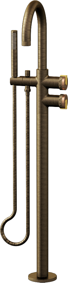 E-11554-R1BRG-L1BB-VBB Смеситель напольный отдельностоящий (внешняя часть) GRAFF MOD+