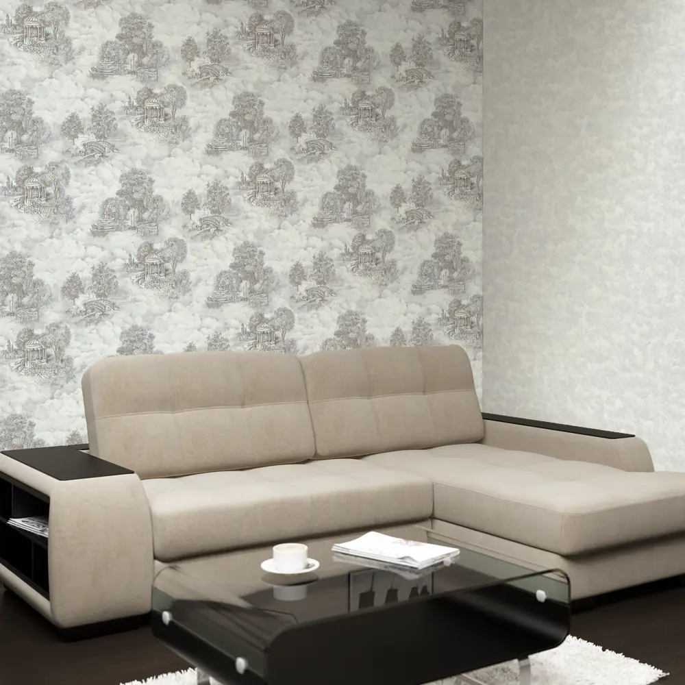 Обои флизелиновые Malex Desing «Мечта» серо-серебристые 1.06 м 4105-5 82559270 STLM-2139373 МОСКОВСКАЯ ОБОЙНАЯ ФАБРИКА - Вид №3