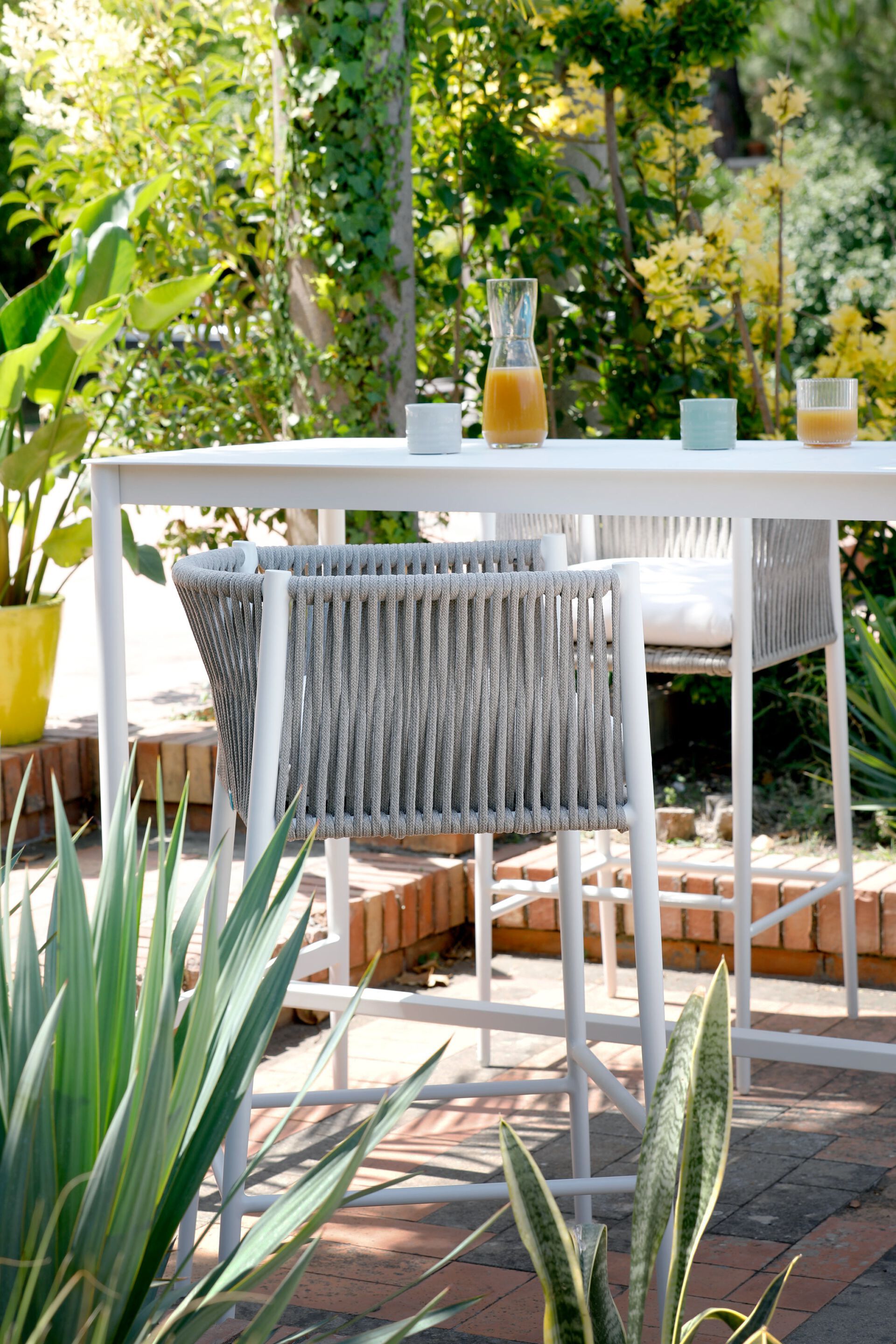 Алюминиевый садовый стул с подставкой для ног Unopiù свет ARCH-00028792 - Вид №1