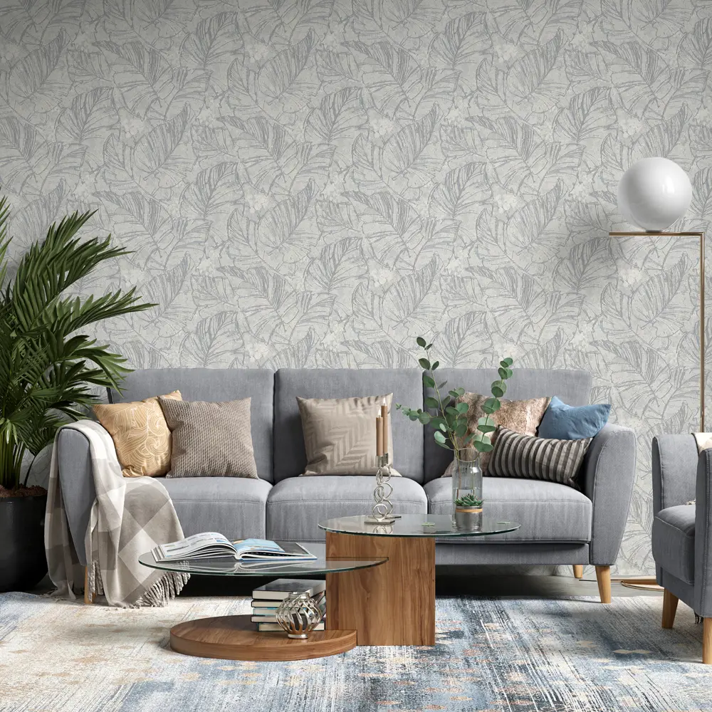 Обои флизелиновые Аспект Ру Фиджи серые 1.06 м 70345-14 STLM-2089433 - Вид №2