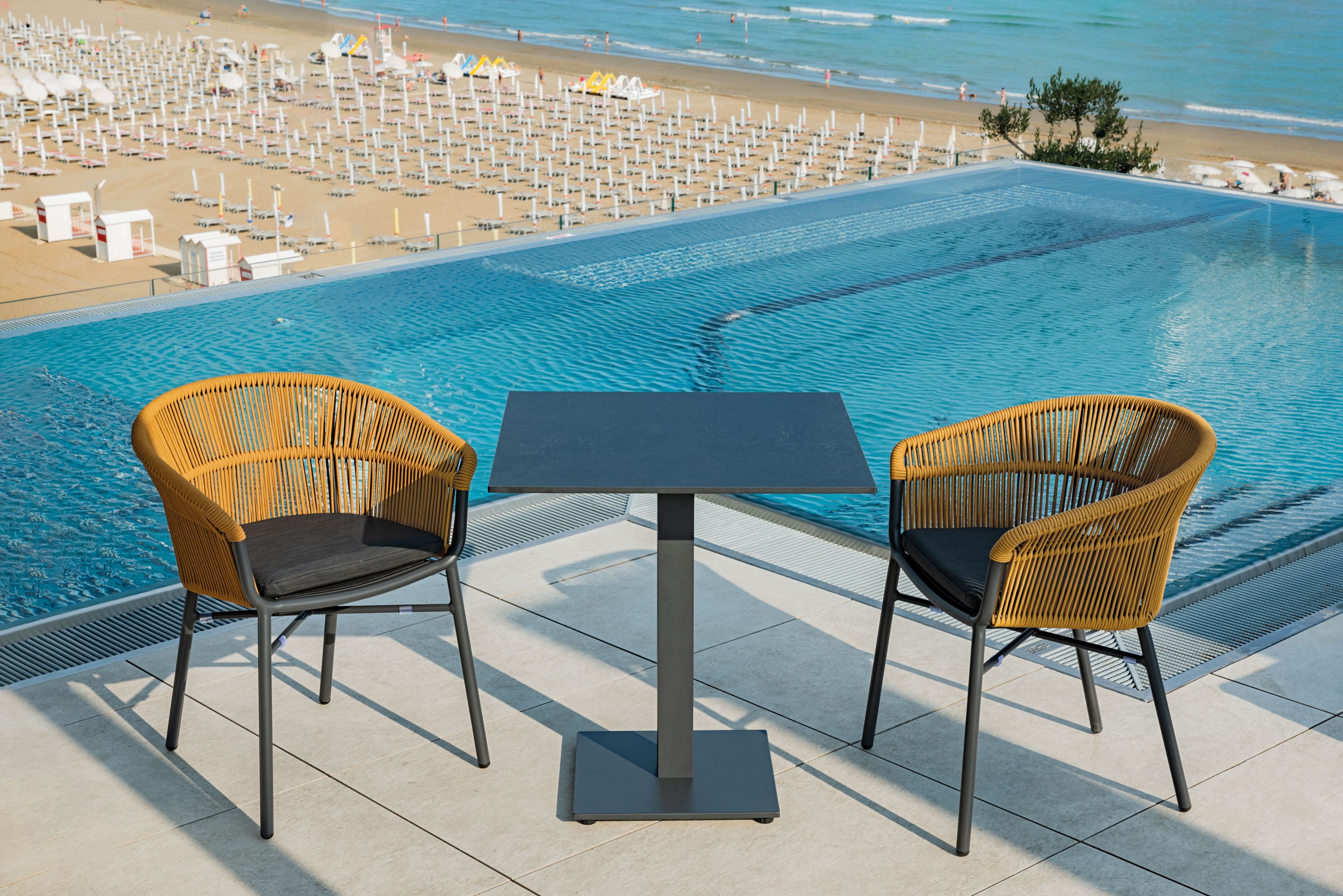 Открытый веревочный стул с подлокотниками Contral озеро ARCH-00098959 - Вид №5