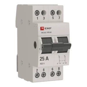 Трехпозиционный переключатель EKF Proxima 2P 25 А 88883189 STLM-2164691