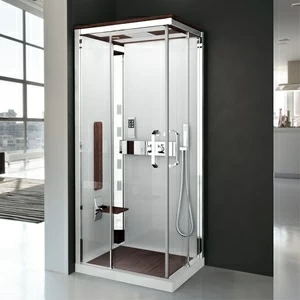 Душевая кабина NEXIS 1 A100x80 HAMMAM Novellini NEXIS цвета тик, с высоким душевым поддоном