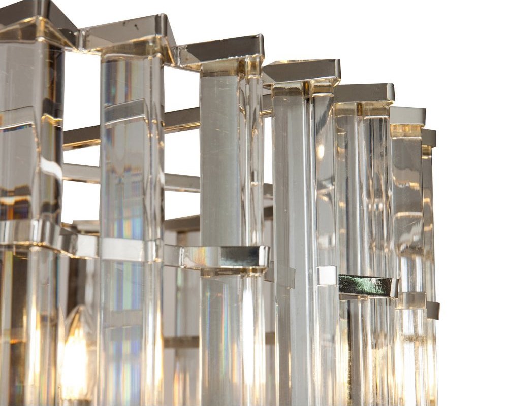 Люстра стеклянная на 6 ламп 60х60 см хром Etro KR0966P-6 DELIGHT COLLECTION ДИЗАЙНЕРСКИЕ 00-3883097 Прозрачный;хром  - Вид №1