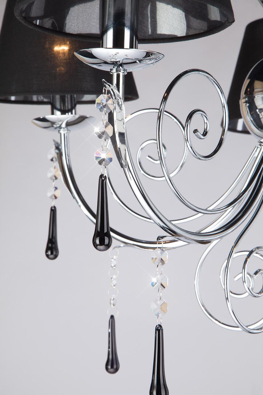 Подвесная люстра Bogates Marselle 281/5 Strotskis BOGATES ДИЗАЙНЕРСКИЕ, MARSELLE 187325 Черный  - Вид №2