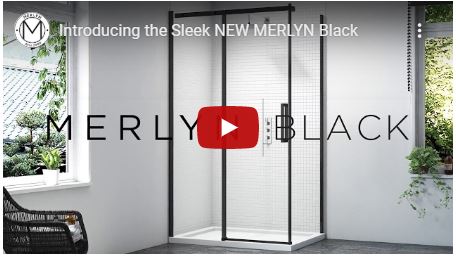 Дверь душевая для установки с боковой панелью BLKFSL1400H Merlyn Black Черный  - Вид №3