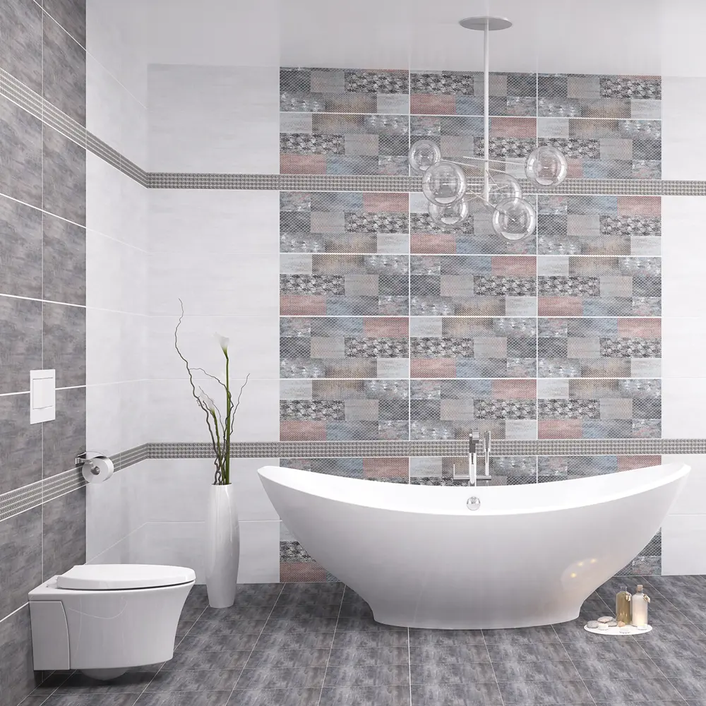 Плитка настенная Azori Pandora Grafit 31.5x63 см 1.59 м² бетон цвет графит STLM-2000382 - Вид №4