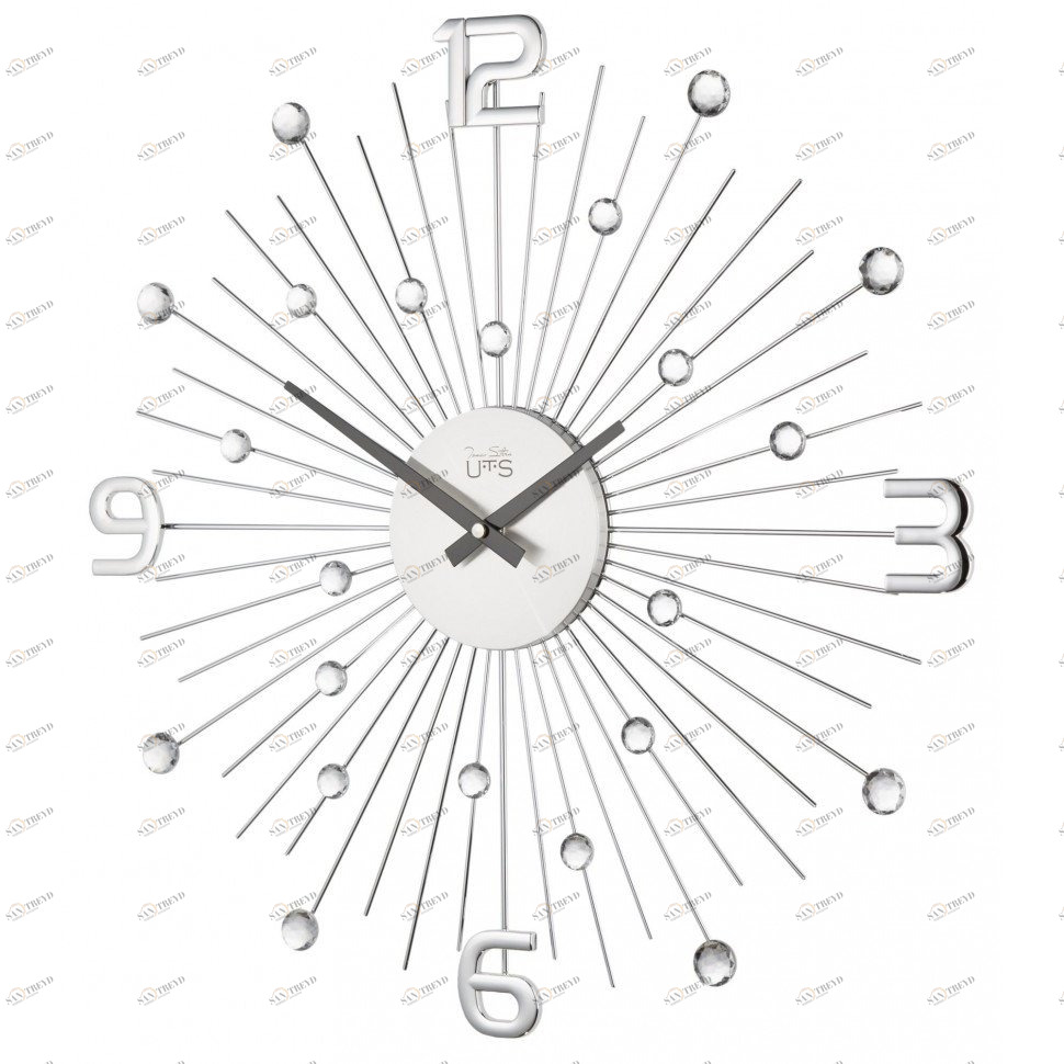 Часы-солнце настенные серебристые Tomas Stern 8017 TOMAS STERN СОЛНЦЕ 00-3872725 Хром 