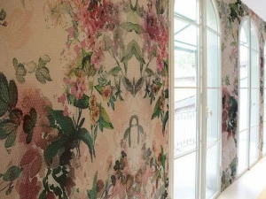 GLAMORA Виниловые обои с цветочными мотивами White