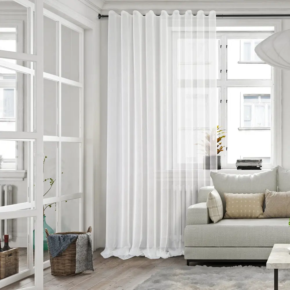 Тюль 1 м/п Guha сетка 300 см цвет кремовый 85342212 STLM-2087567 AMAZONTEXTILE  - Вид №5