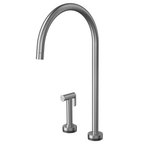 01546470 Настольный кухонный смеситель с боковым душем Presence из матового графита Docol MIX&MATCH