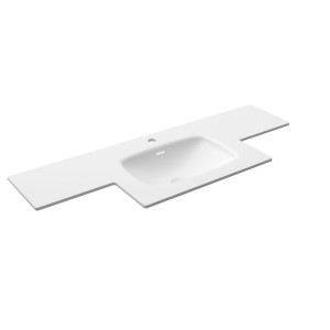 87985 SALGAR Твердая поверхность раковины на заказ, две разные глубины, без сифона для бутылок и сливного поддона 46 см 1501 - 1800 x 12 x 460 мм