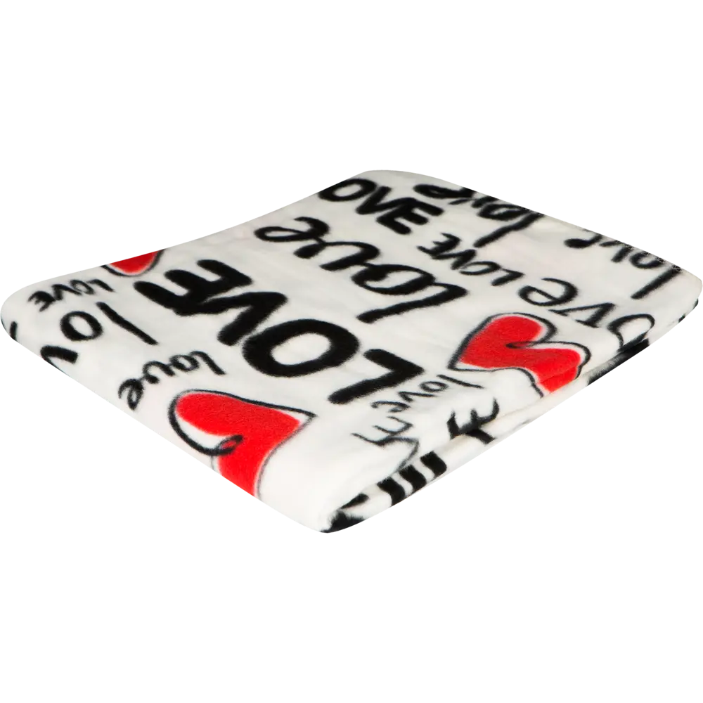 Плед «Love», 130х170 см, флис, цвет розовый BELEZZA STLM-2211107