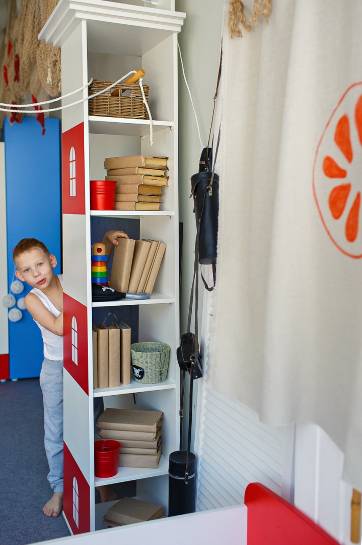 Детский стеллаж-светильник "Тортуга" МАНДАРИН ТОРТУГА 178765 Белый;красный Santreyd  - Вид №7