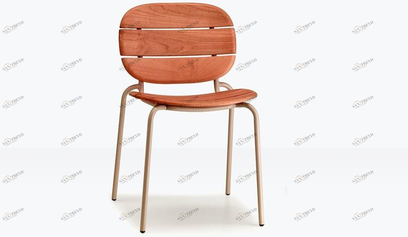 SCAB DESIGN Садовый стул из стали и дерева Si-si sun-id-1480568