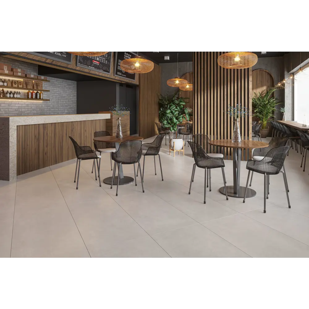 Керамогранит Concrete White FP 120x60 мм 1.44 м² матовый цвет белый Santreyd STLM-2067766 - Вид №3