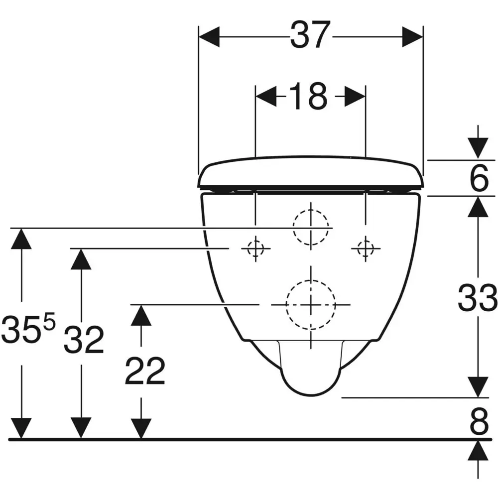 Унитаз подвесной Geberit Renova Renovacompact STLM-2123531 - Вид №7