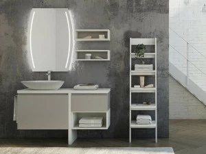 LEGNOBAGNO Отдельная лакированная тумба под умывальник из меламина с зеркалом Freedom lineare