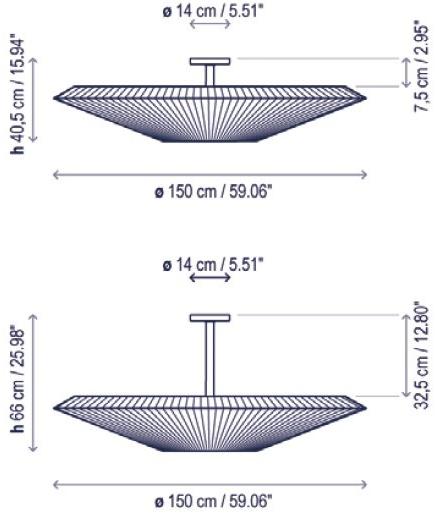 BOVER Потолочный светильник из метакрилата Siam sun-id-1413511 - Вид №7