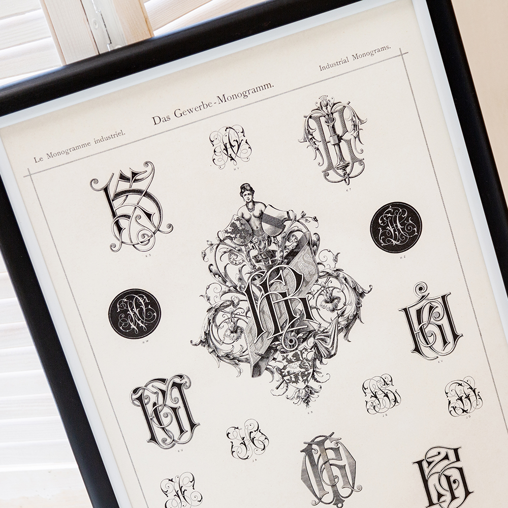 21080908 Арт-постер «Монограмма 30» Object Desire Азбука мечты  - Вид №2