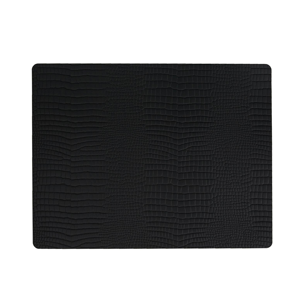 5711590310756 black подстановочная салфетка прямоугольная 35x45 см UMAGE CROCO