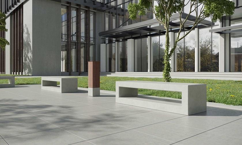 CO33 Бетонная скамейка без спинки Angulus Gb3.1o - Вид №1