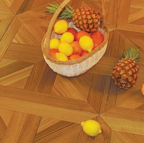 Модульный паркет Marco Ferutti Linea Linea Бирманский Тик с брашью (Текстурированная) 406х405 мм 2600600038 - Вид №2