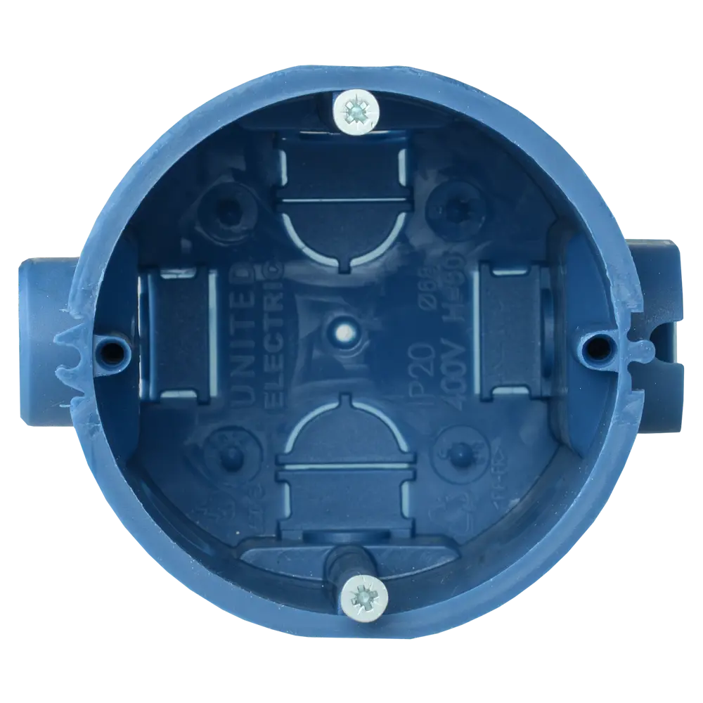 Подрозетник одноместный IEK для твёрдых стен 68x60 мм цвет синий Santreyd STLM-2104580 - Вид №1