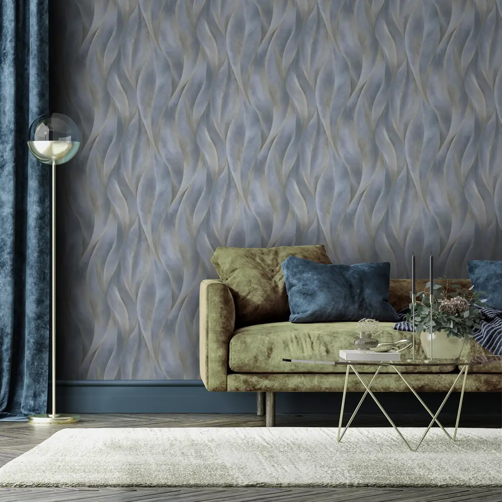 Обои флизелиновые Erismann Fashion for Walls синие 1.06 м 12092-44 STLM-2174953 - Вид №3