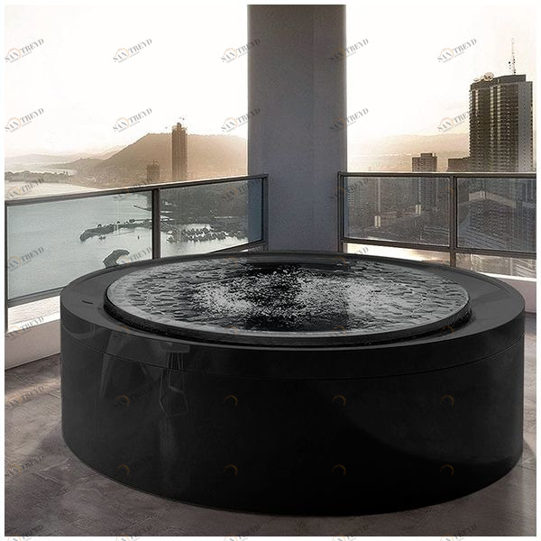 Бассейн Gruppo Treesse Fusion 200 SPA-V8610-C напольный круглый черный Fusion SPA SPAV8610C