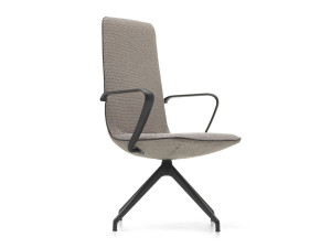 5-спицевое вращающееся офисное кресло из ткани на насесте