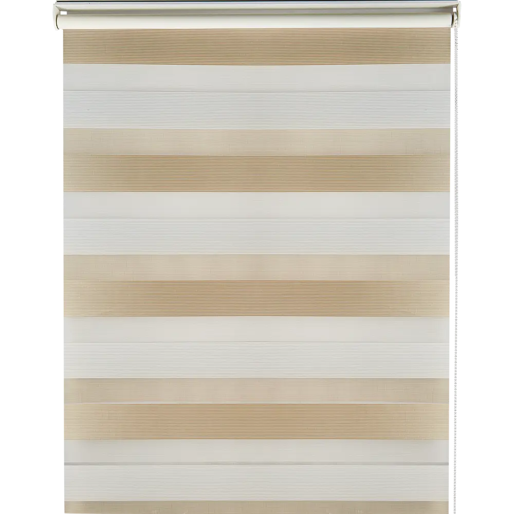 Штора рулонная день-ночь Порто 70x160 см бежево-молочная MIAMOZA STLM-2074187 - Вид №1