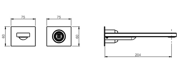Настенный смеситель для раковины с ограничителем расхода Rubinetterie Frattini Gaia S ARCH-00020040