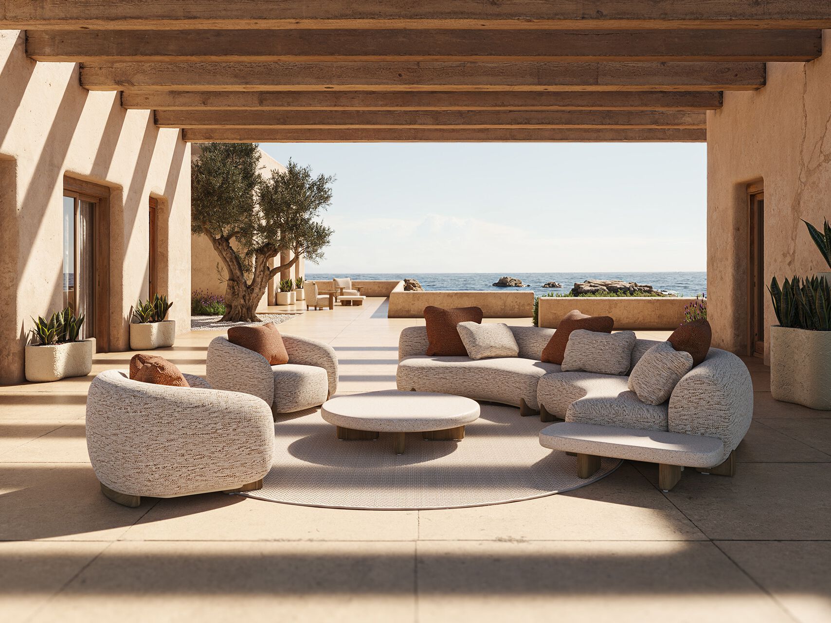 Ткань сад диван Vondom Милош ARCH-00136547 - Вид №4