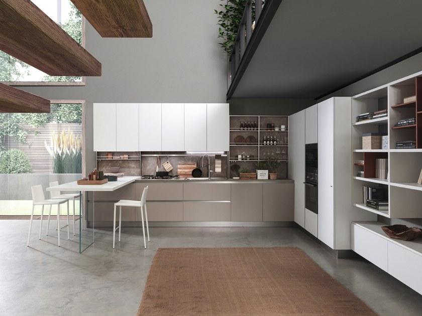 Febal Casa Лаковая оборудованная кухня с полуостровом sun-id-1441764 - Вид №2