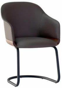 Potocco Кресло консольное, обитое кожей, с подлокотниками Lyz 918 pu