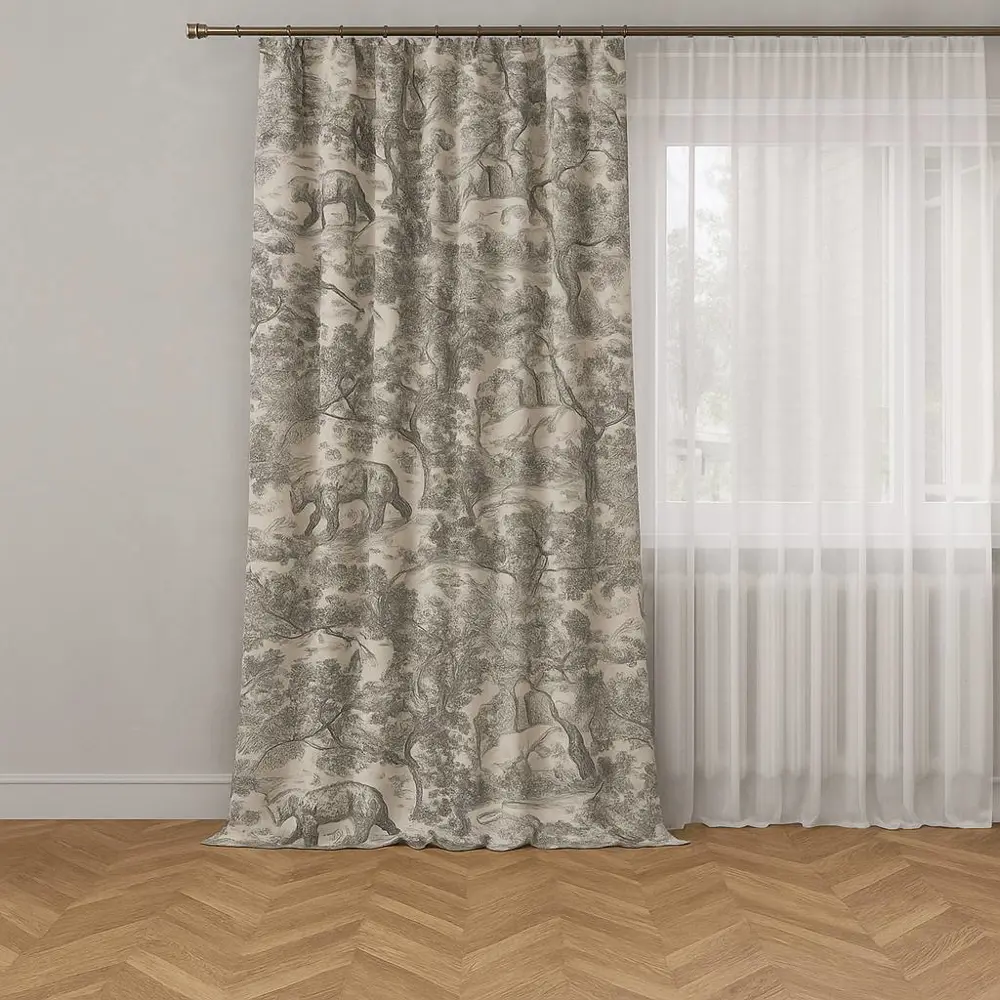 Штора на ленте 200x280 см цвет бежево-серый WITERRA STLM-2209811