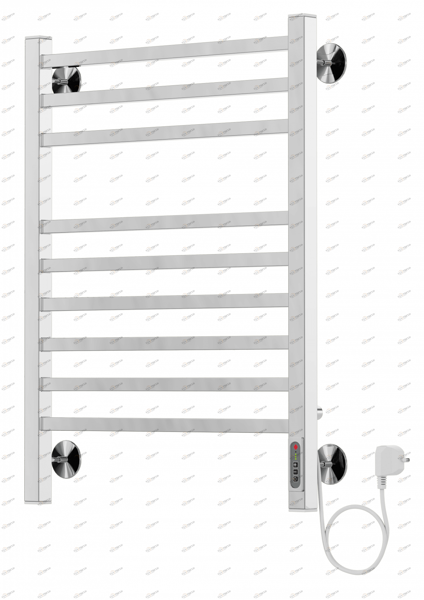 4660059580258 ЭЛЕКТРИКА Ватикан П9 500х700 (6+3) электро (new встроен.диммер) Полотенцесушитель TERMINUS RAL 9005 матовый 