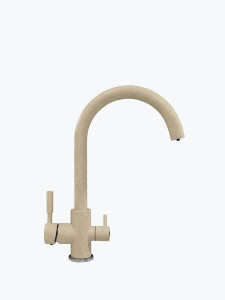 627659 Смеситель кухонный "Элара Дуо" в тон мойки Polygran