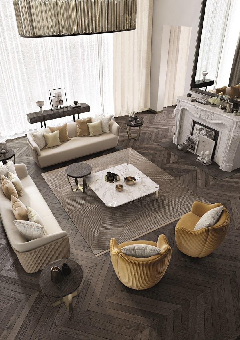 Capital Collection Низкий квадратный мраморный журнальный столик Eclectic sun-id-1351428 - Вид №3