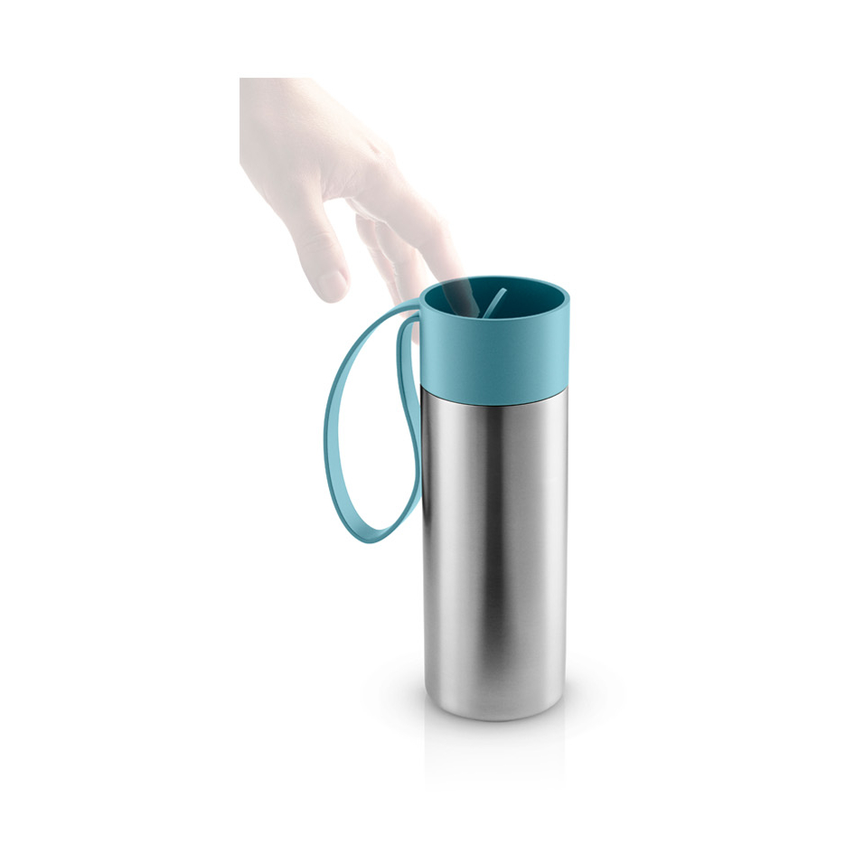 EVA SOLO 567446 Термос To Go, 350 мл, светло-синий Нержавеющая сталь, силикон, пластик  - Вид №1