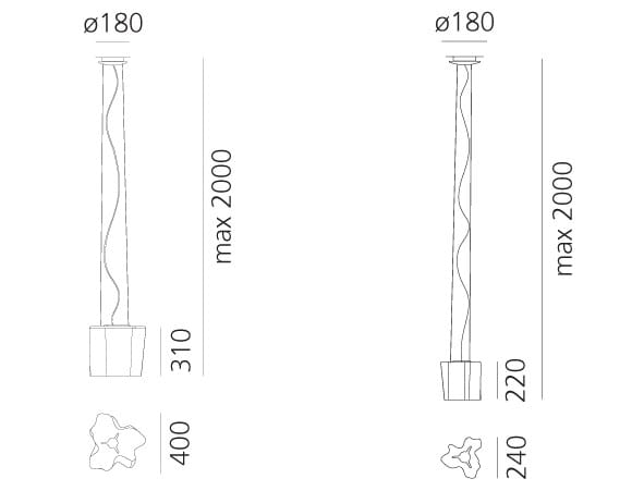 Подвесной светильник из дутого стекла Artemide Logico ARCH-00095161 - Вид №3