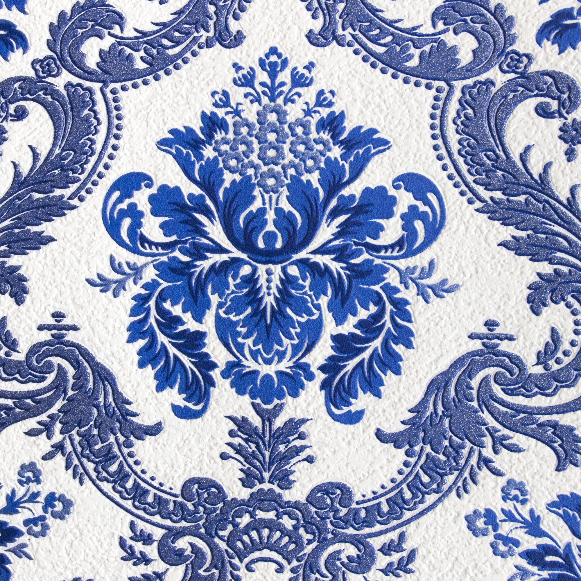 17128772 Обои виниловые синие 0.53 м 10026-66 Классика дамаск Santreyd  - Вид №1